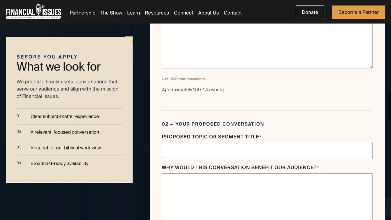 Guest Application — project interface